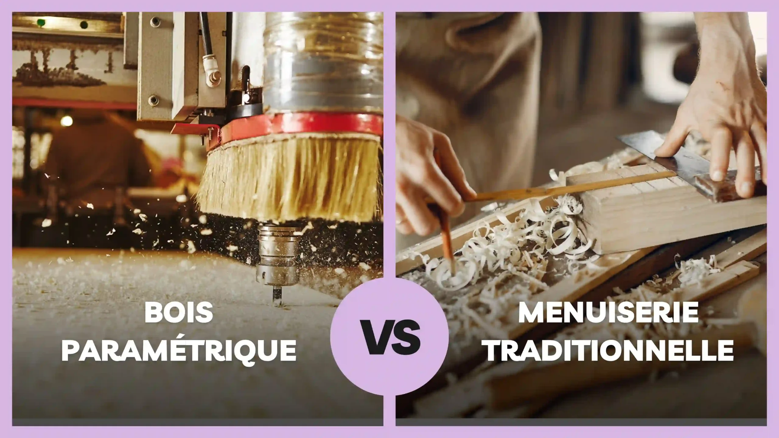 Comparaison entre le bois paramétrique et la menuiserie traditionnelle