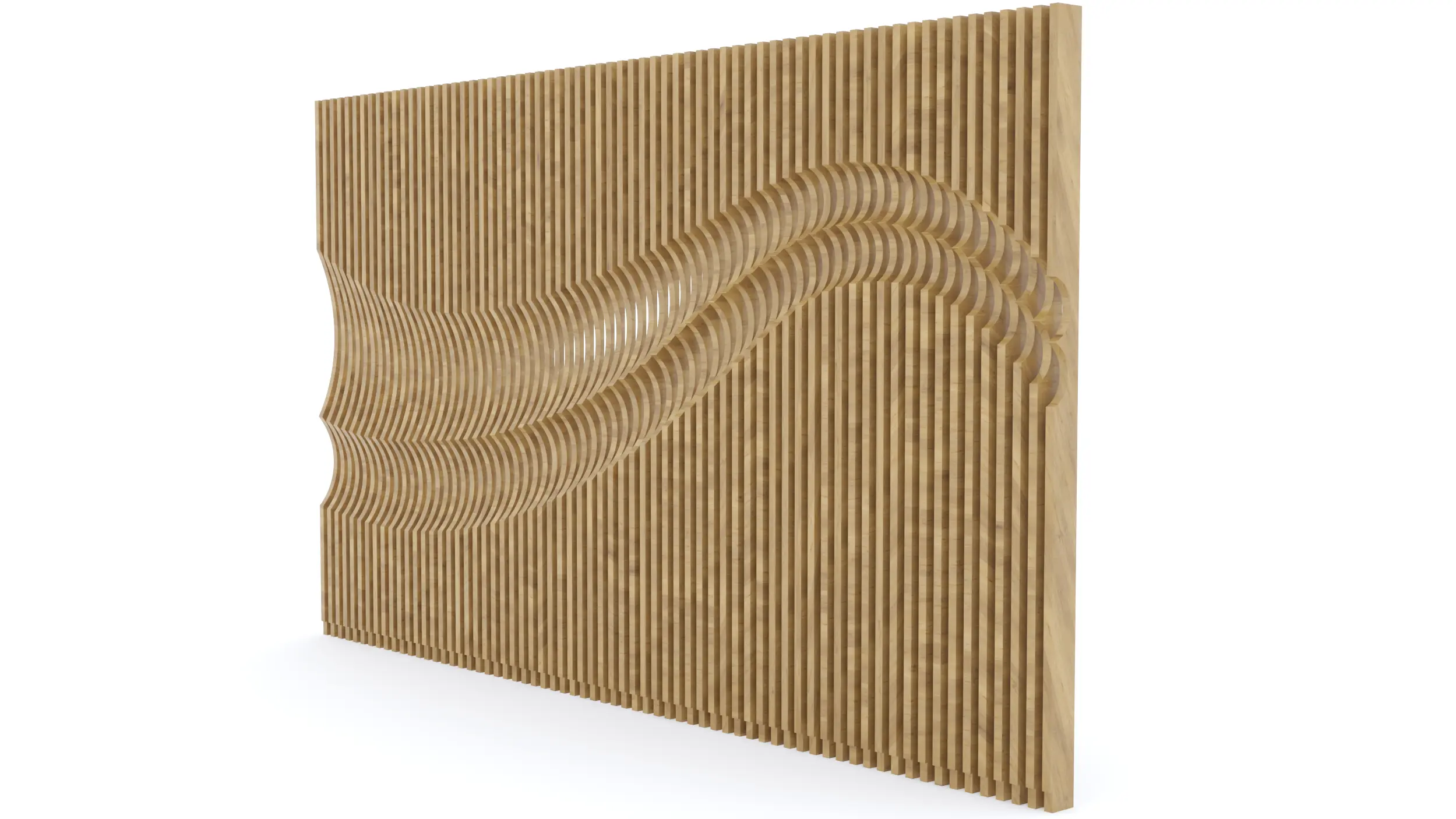 panneau mural paramétrique en bois